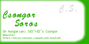csongor soros business card